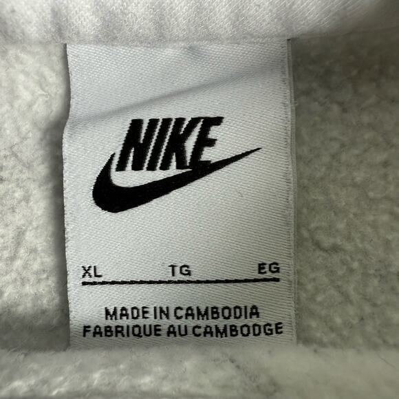 Nike Kids Club Fleece Camo Sweatshirt XL Tan Gray Pullover - Picture 5 of 7